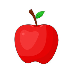 red apple isolated on white