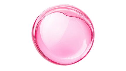 Obraz premium Pink serum drop on transparent background: perfect for beauty and skincare projects