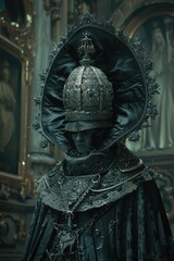 Fototapeta premium The Magnificent Nobleman with a Giant Ornamental Hat