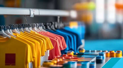 Modern High-Tech T-Shirt Printing Machine in Urban Loft