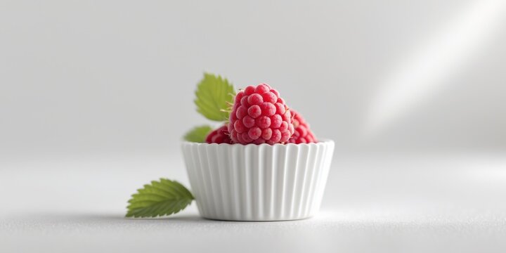 Premium Quality Image of Raspberry and Baking Cups.