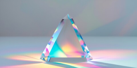 Crystal Prism Casting Colorful Light Shadows