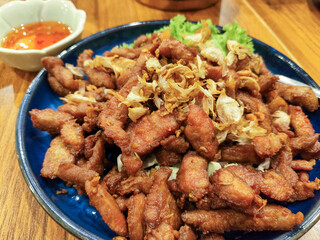 Deep fried pork with garlic pepper