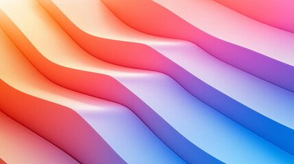 Obraz premium Dynamic abstract waves showcasing a smooth gradient of vibrant colors, transitioning seamlessly from warm to cool tones. Perfect for modern design, backgrounds, and creative projects
