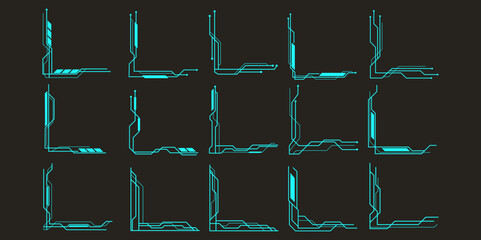 Naklejka premium Futuristic Tech Corner