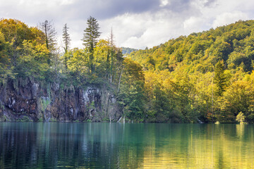 Waterfall in Plitvice National Park, Croatia