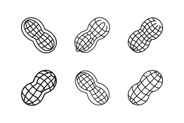 peanuts line art vector illustration