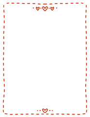 valentine line border hand drawn cute doodle heart valentine frame minimalist girly line art for wedding valentines day