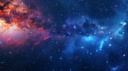 Fototapeta premium Infinite star field in deep space: a mesmerizing cosmic tapestry of distant galaxies, nebulae, and celestial wonders beyond earth's reach