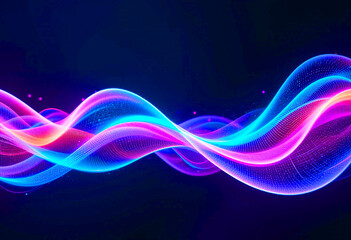 Modern Blue Red colorful Neon Background Design