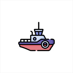 vector illustration of a boat