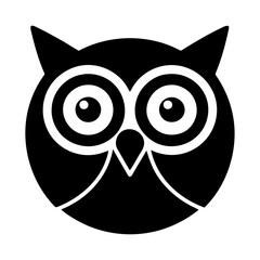 black and white owl