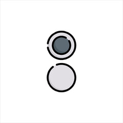 vector black circle icon eps10