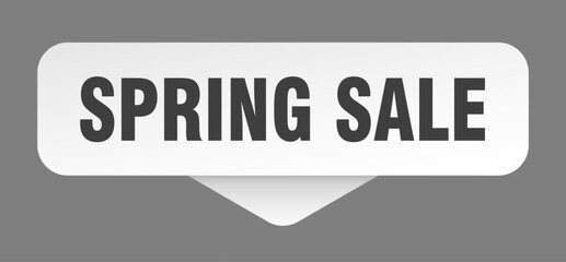 spring sale sticker. spring sale sign isolated on gray background