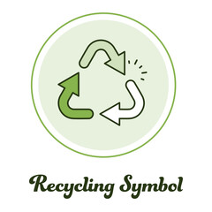 Recycling Symbol Icon, Waste Management and Circular Economy Representation
