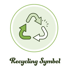 Recycling Symbol Icon, Waste Management and Circular Economy Representation