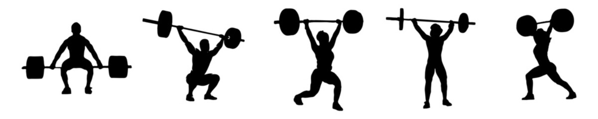 weight lifting sport silhouette