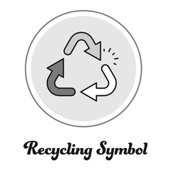 Recycling Symbol Icon, Waste Management and Circular Economy Representation