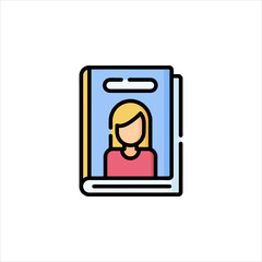 vector illustration of a woman holding a sign