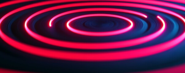 Focus precision motivation concept. Abstract circular patterns with vibrant pink and blue colors.