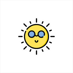sun icon vector illustration