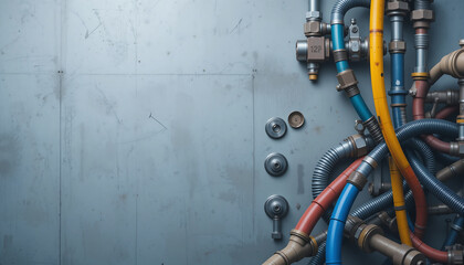 Clean metallic hydraulic hoses and fittings in an industrial setting