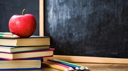 Red Apple Books Pencils School Supplies Education
