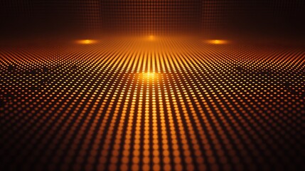 Abstract Orange Dotted Surface Illuminated Lights
