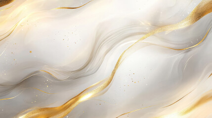 A stylish abstract background with warm neutral tones blending seamlessly with elegant gold accents, subtle metallic streaks forming a dynamic yet balanced composition, refined texture for depth