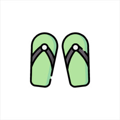 green flip flops