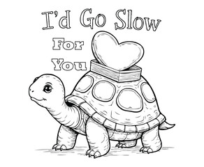 I'd Go Slow for You coloring page