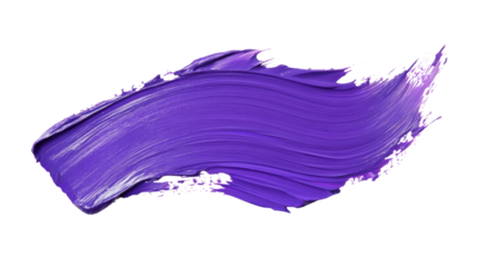 Purple paint stroke showing creativity and artistic expression on transparent background