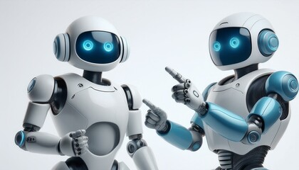 happy, cute humanoid robot point, full body, photo, ultra realistic, perfect light, isolated ,money ,business