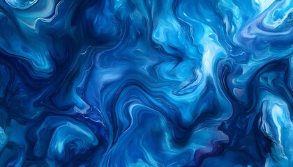 Abstract Blue Swirling Paint Texture Art