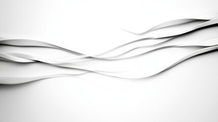 Fototapeta premium Abstract white flowing curves on a light background, ideal for website headers or presentations