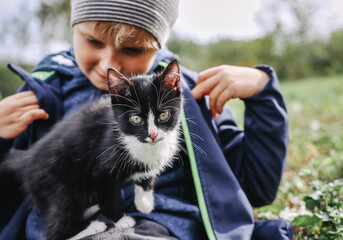 Empathetic child and his good friend