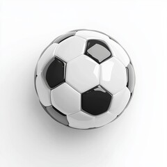 Obraz premium Classic black-and-white soccer ball, isolated on a clean white background
