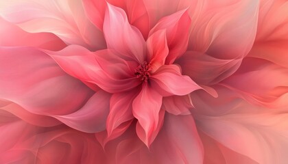 Vibrant Pink and Red Abstract Floral Motions Soft Flowing Theme