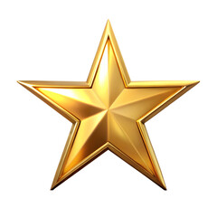 Fototapeta premium Golden stars isolated on transparent background 