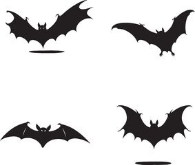 Set of Halloween bats