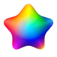 Obraz premium Gradient shape isolated on transparent background 
