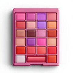 Compact magnetic makeup palette organizer with customizable slots, placed on a bright white background