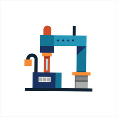 Precision Hydraulic Press Brake Machine Icon Vector Design