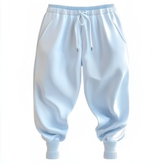 Obraz premium Cotton joggers with a relaxed fit for casual spring days, placed on a bright white background