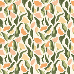 Seamless minimal modern floral pattern. botanical seamless.