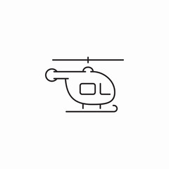 Helicopter transport icon vector sign