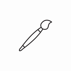 Artistic paint brush icon vector sign