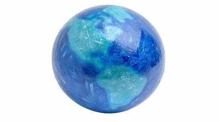Blue Earth Globe, Isolated, White Background, Environmental Concept