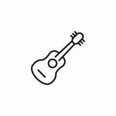 Acoustic guitar music icon vector sign