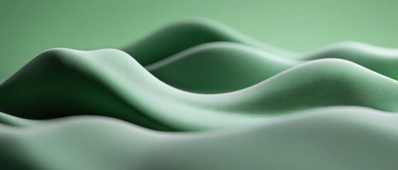 Obraz premium Digital Fluidity in Matte Green Tech-Inspired Wave Textures for Futuristic IT Branding and Innovative Software Marketing Strategies